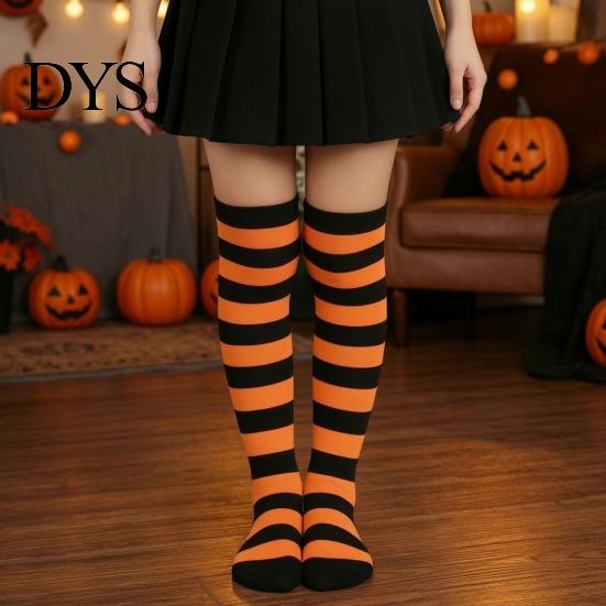 Over The Knee Striped Socks Thigh High for Women Girls, Stockings, Fashion Stylish Daily Wear Soft Stretchy Long Christmas Cosplay Party & Holiday