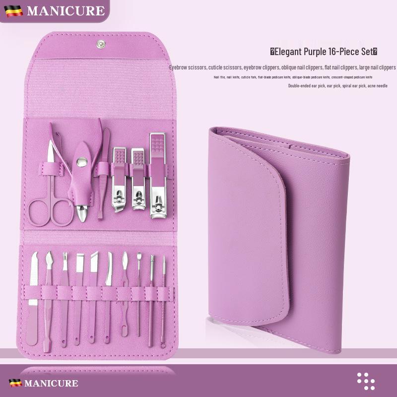 German Precision Stainless Steel Nail Clipper & Scissors Kit for Manicure & Pedicure