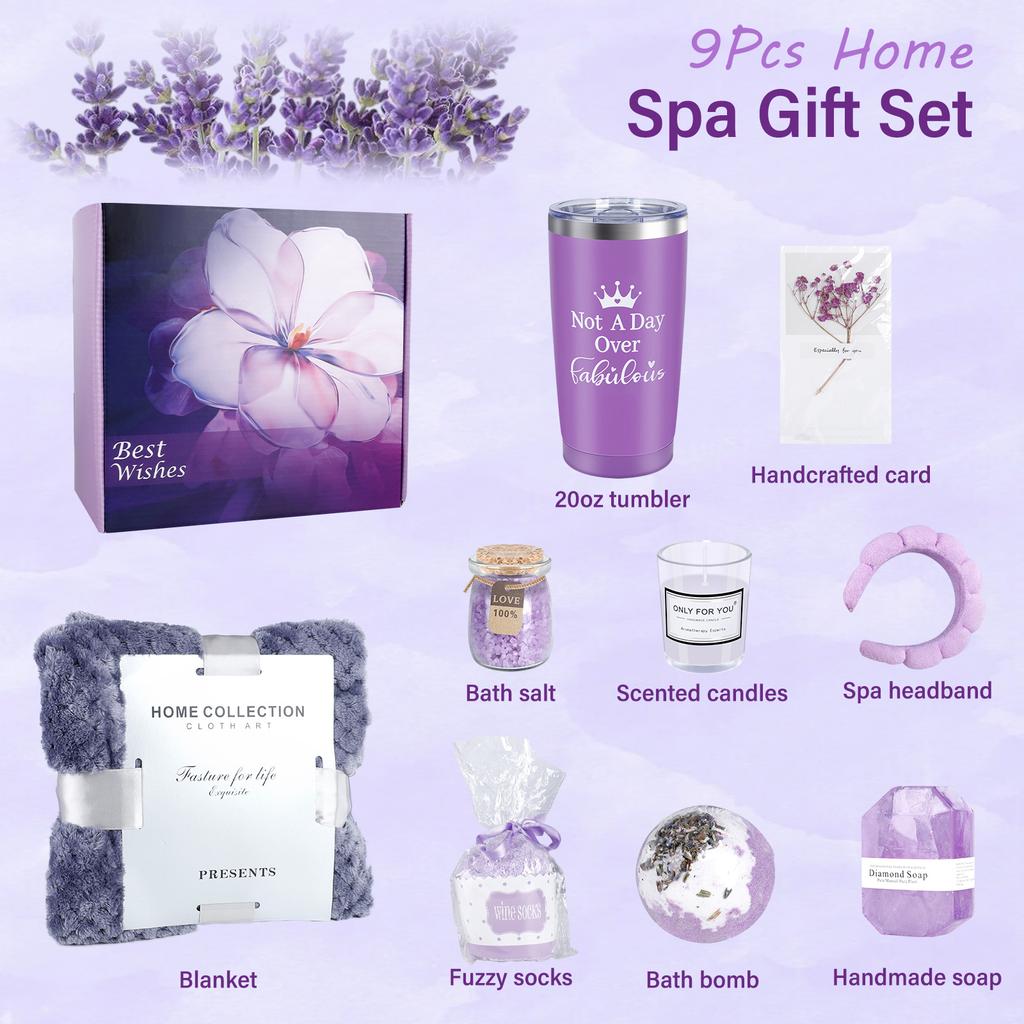 Ladies' Unique Birthday Gift Gift Set With Luxury Flannel Blanket - Valentine's Day or Mother's Day For Mom Wife Friend Sister