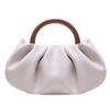Women Bag PU Bucket Wood Handle Chains Fashion Solid Hasp SOFT Folded Shoulder Bags Handbags Purse Lady Girls Bag Sweet