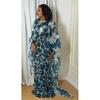 Women's 2026 Summer New Fashion Elegant Half-High Collar Printed Shawl Strap Slim Dress Set