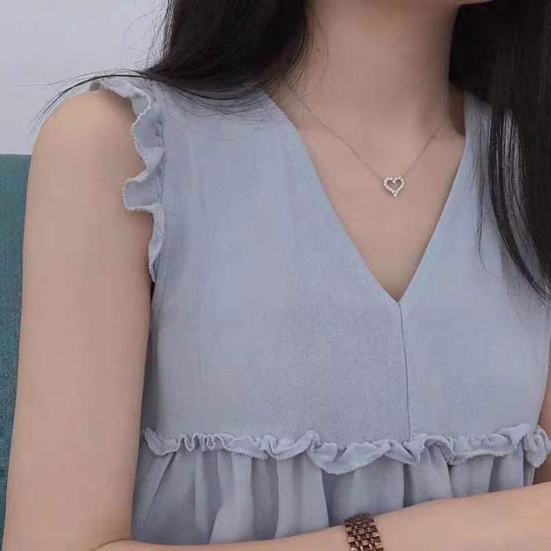 Niche Design Luxury Heart Necklace - Women's Sweet Gift Jewelry