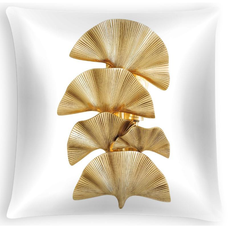 Nordic Ginkgo Leaf Peach Skin Pillow Cover Office Sofa Pillow Cushion Cover