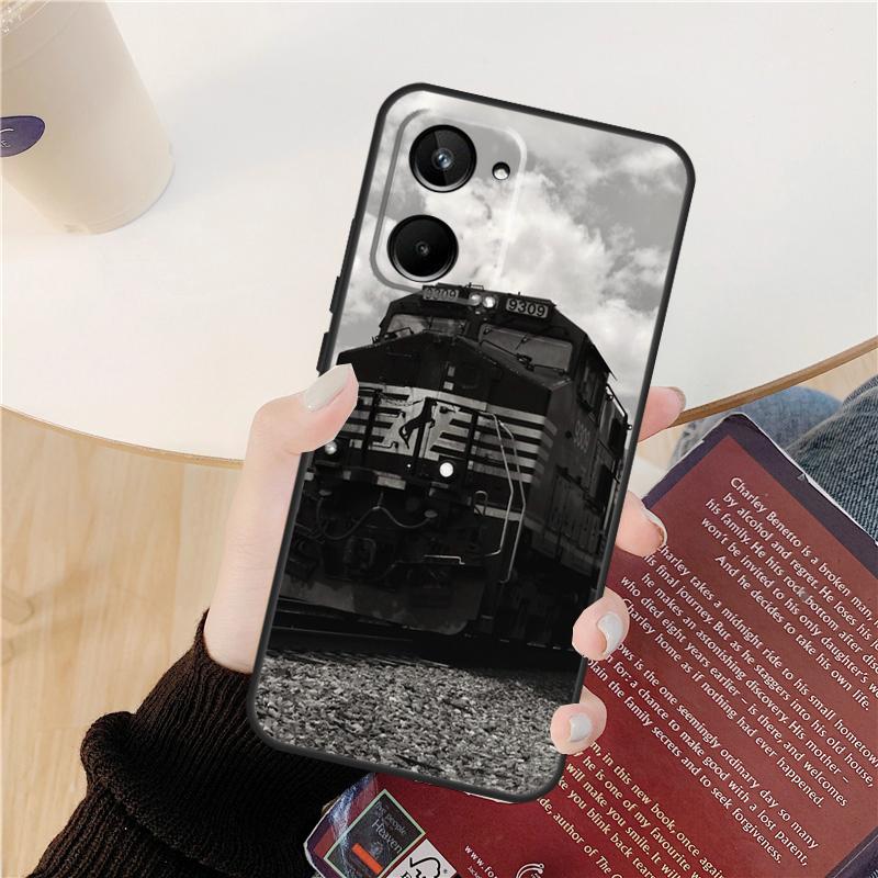 Train Railway Travel Case For Realme C61 C67 C53 C55 C75 C51 C21Y C25S GT 6 6T 5 GT7 Pro 10 11 12 13 14 Pro Plus