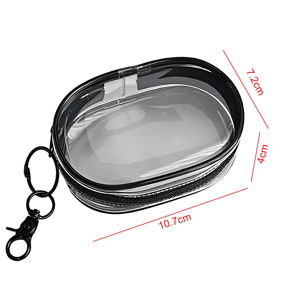 Data Cable Storage Bag Earphones Storage Case Dustproof Keychain Storage Pouch Transparent for Chargers Earphones & Data Cables