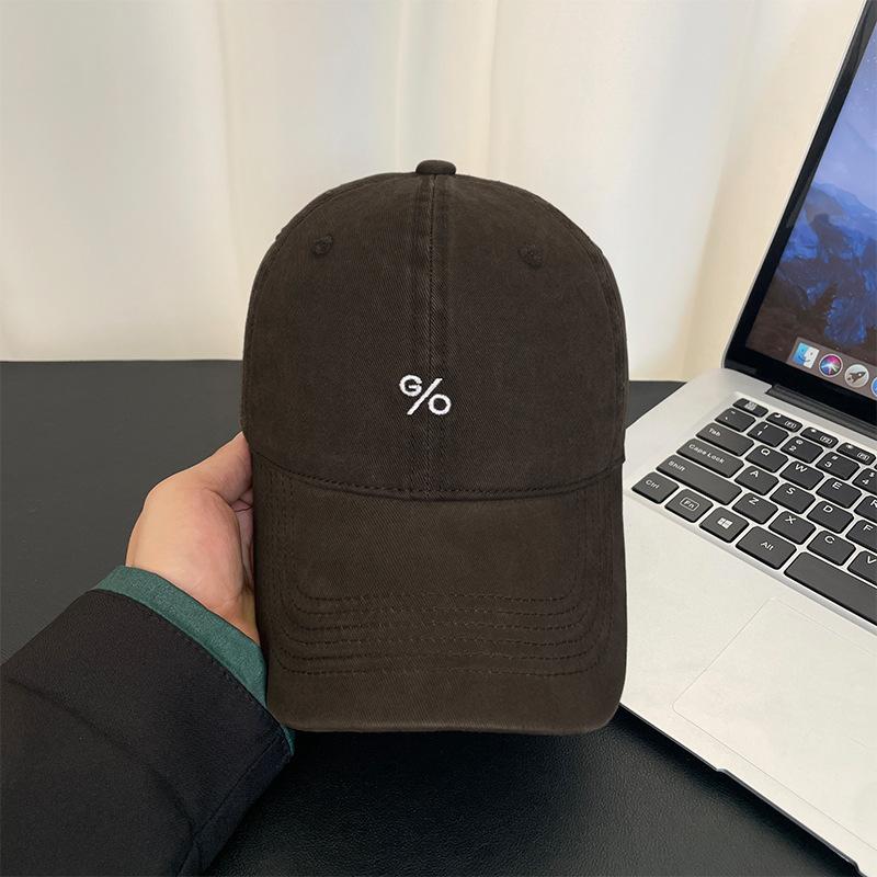 Big head circumference deep top baseball cap children spring and summer embroidery simple versatile wide brim cap outdoor sun hat