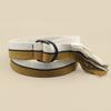Korean version of fashionable simple and versatile double ring buckle canvas women's belt student casual lazy decorative jeans belt wholesale