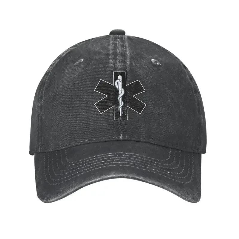 Classic Cotton Paramedic Star Of Life Baseball Cap Women Unisex Breathable Emt Emergency Medical Symbol Dad Hat Sports