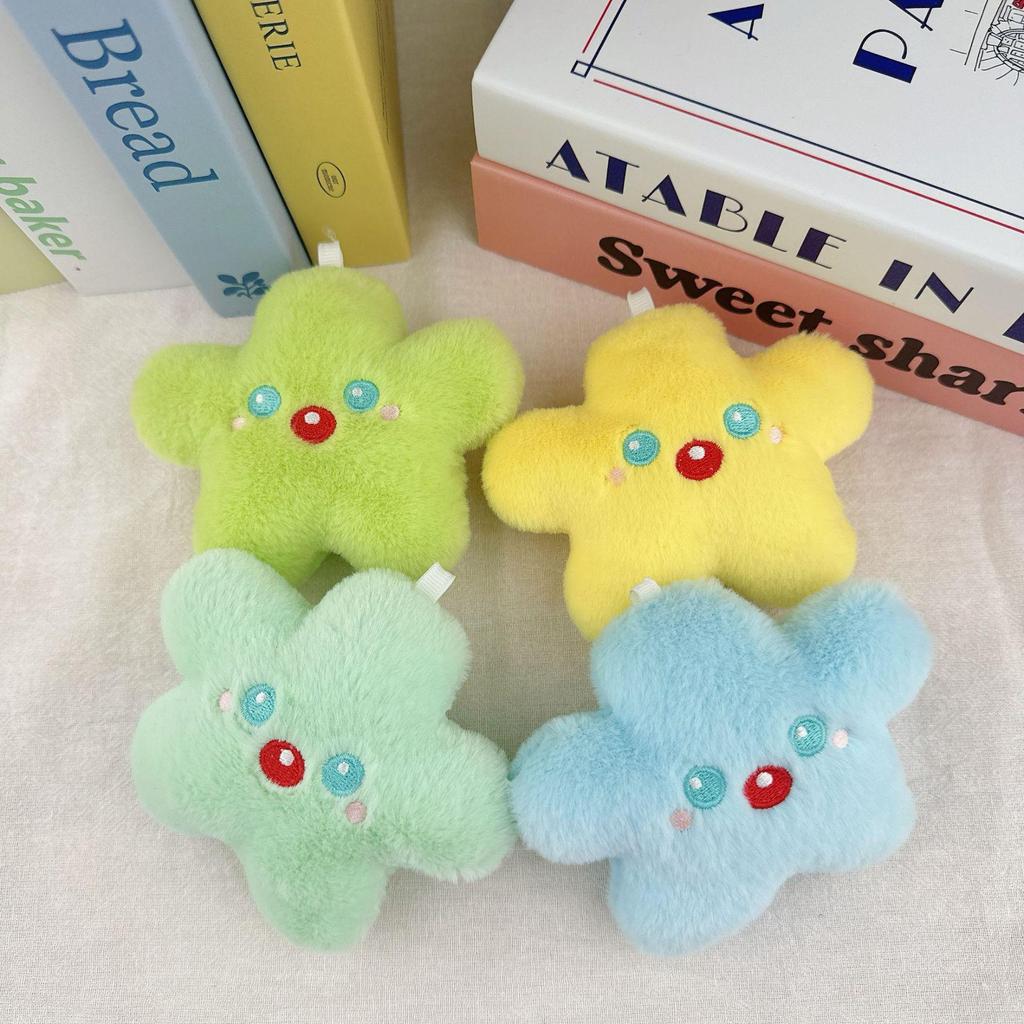 Creative Star Plush Doll Keychain: Girlish Heart Backpack Charm Ornament