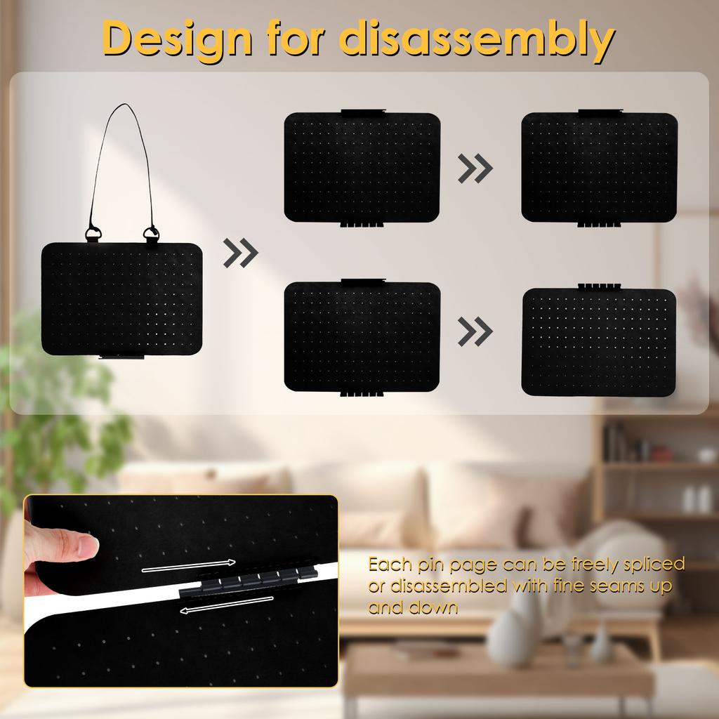 Hanging Enamel Lapel Pin Display Panels Felt Badge Button Brooch Storage Holder Jewelry Necklace Display Stand Earring Organizer