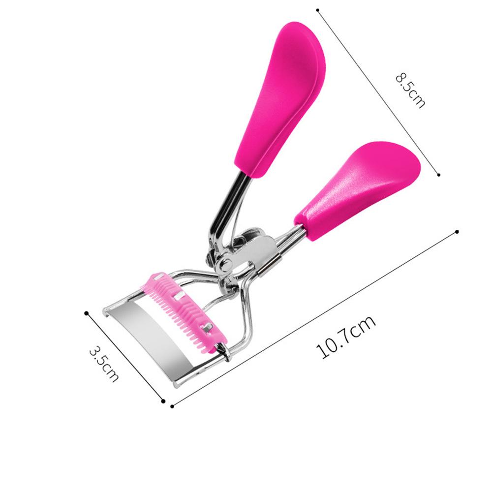 Portable Stainless Steel Eyelash Curler with Comb and Wide-Angle Curling Tool