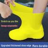 White Waterproof Non-slip Silicone Rain Boot Covers: Portable, Thickened, Adult Overshoes for Outdoor Use.