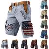 Pantaloncini Cargo Casual Stampati da Uomo per l'Estate con Tasche Multiple
