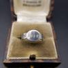 Used Initial Letter GM&C Art Deco 925 Silver Vintage Signet Ring Silver Ring Retro Classic Small Stackable Y26-I
