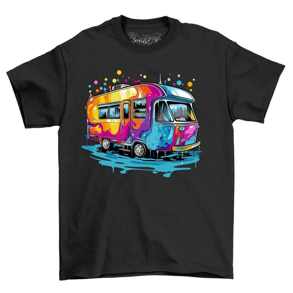 RV Camper Dripping Paint Effect - Funny and Colorful! Unisex Printed Design, Per