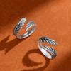 Angel Wings Men's and Women's Simple Retro Personality Creative High Sense Versatile Feather Ring