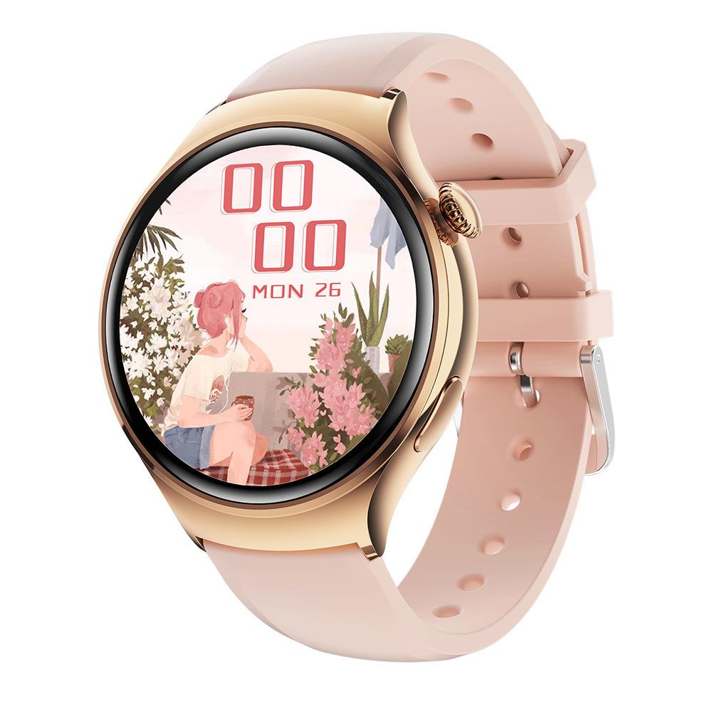 

2025 Новые GPS NFC Bluetooth Звонки Смарт-часы Женские Часы 4 мини Спортивный Трекер Пульсометр Оксиметрия Мониторинг Здоровья Смарт-часы Женские Silicone золотой