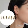 Ensemble Boucles d'Oreilles Biseautées en Acier Inoxydable Européen: Bijoux Rétro, Polyvalents, Haut de Gamme