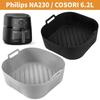 Silicone Air Fryer Mold 6.2L Reusable Air Fryer Baking Pan Oil Filter Strip Baking Mat for PhilipsNA230 COSORI6.2L