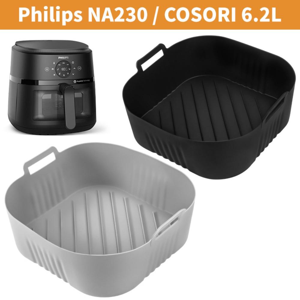 Silicone Air Fryer Mold 6.2L Reusable Air Fryer Baking Pan Oil Filter Strip Baking Mat for PhilipsNA230 COSORI6.2L