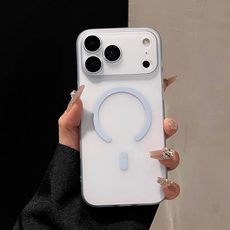 Matte for Hard PC Slim Case for For Iphone 16 17 Pro Max Air 1 Plus 14 13 12 11 Magnetic Camera Protector Frosted Cover