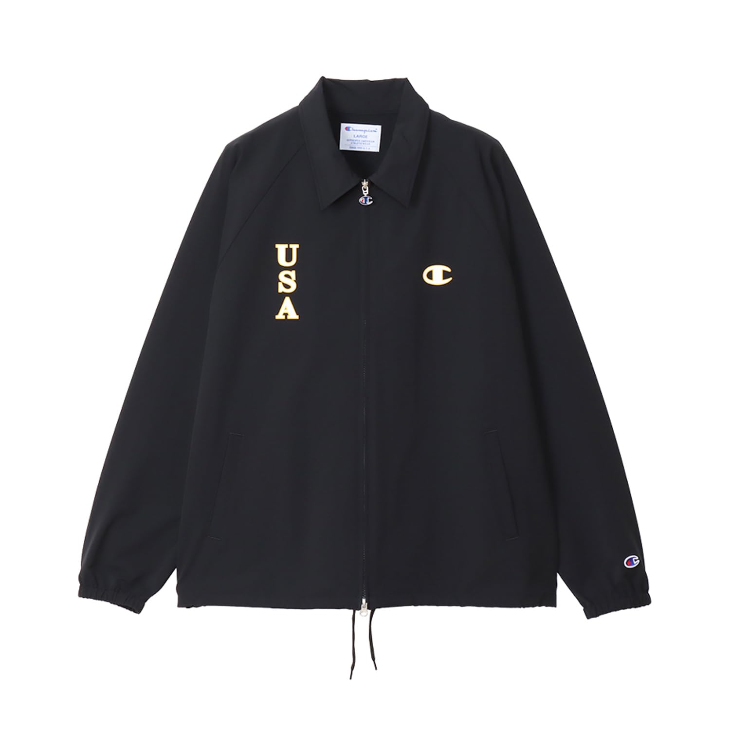 

Champion Long Sleeve CORDURA Logo Coach Action Size Men s One-Point Jacket, Style, Black, XL, C3-A617 чорний