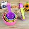 Colorful 5pcs Kitchen Tools Measuring Spoons Cups Spoon Cup Baking Utensil Set Kit Tools Fairie