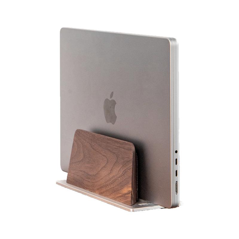 Adjustable Vertical Laptop Stand, Desktop Computer Holder, MacBook Upright Storage Rack, Metal