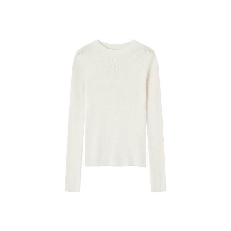 Demana Women's Seamless 100% Merino Wool Half-High Collar Sweater