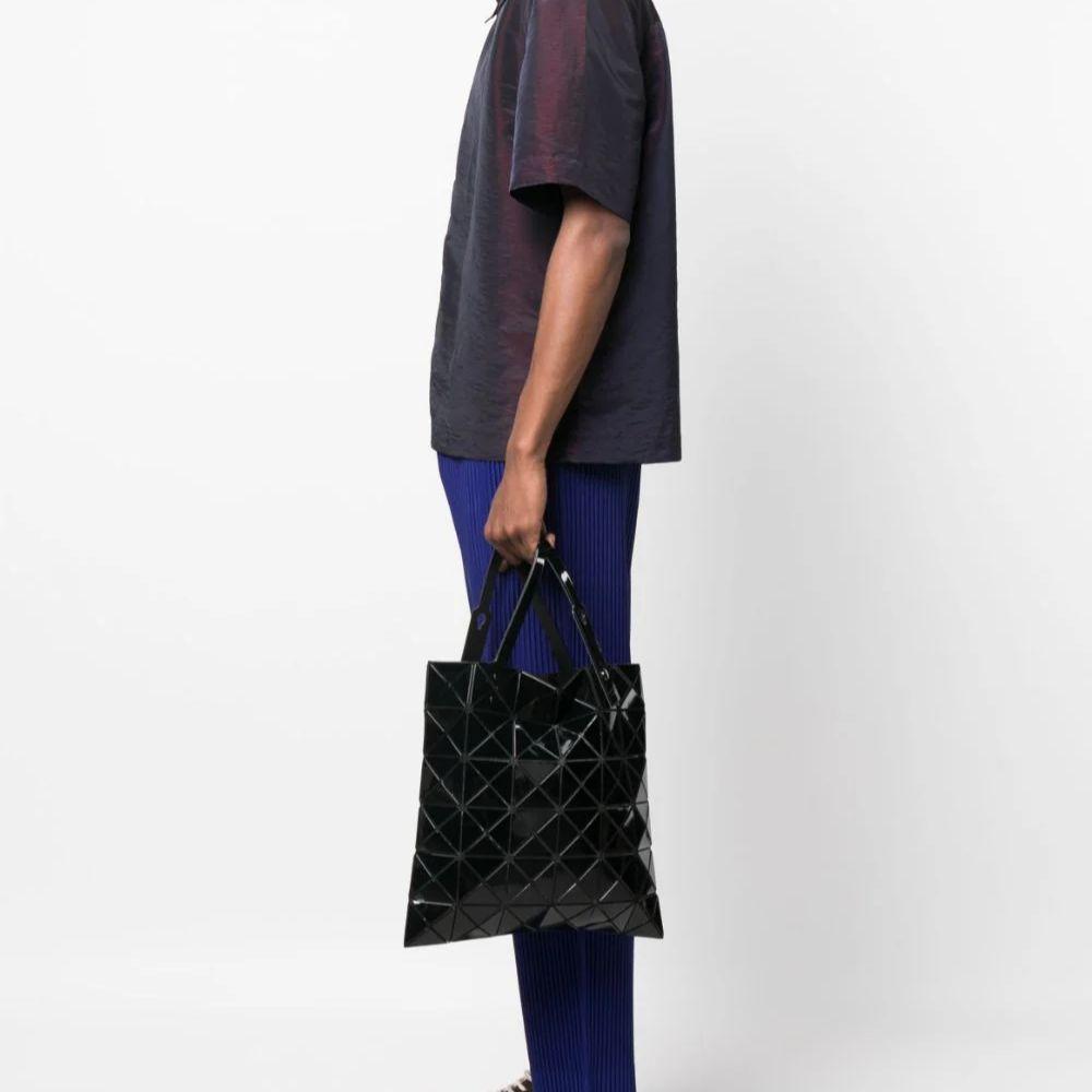 New ISSEY MIYAKE Polyurethane Tote Bag Shopping Bag Handbag Women's Black BB36-AG053-15