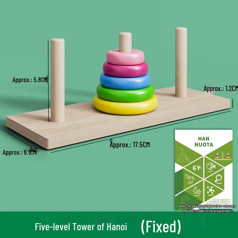 Educational Wooden Tower of Hanoi: Multi-Layer Math Learning Tool for Logical Thinking and Student Competitions