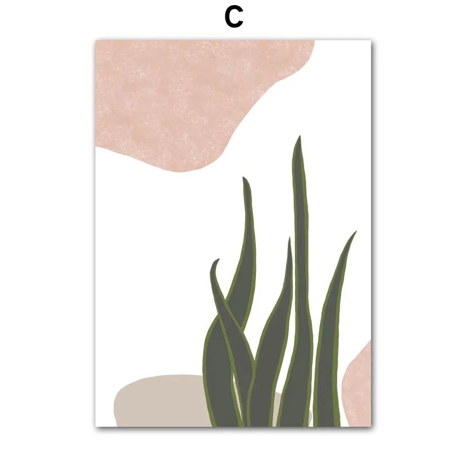 Botanical Print Turtle Backed Bamboo Boho Abstract Flower Market Wall Art Mural Canvas Painting Poster Living Room Home Decor