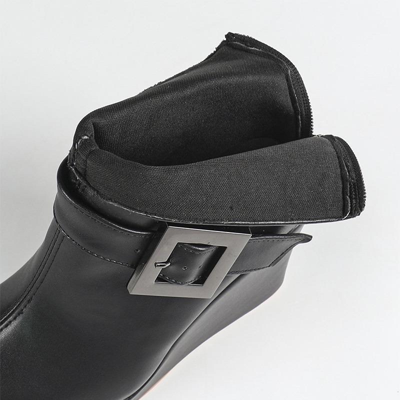 2026 Frühling Herbst Schuhe Damen Hohe Absätze Stiefel Mode Modern Damen Keilschuhe 10cm Schwarz Weiß Übergröße 42