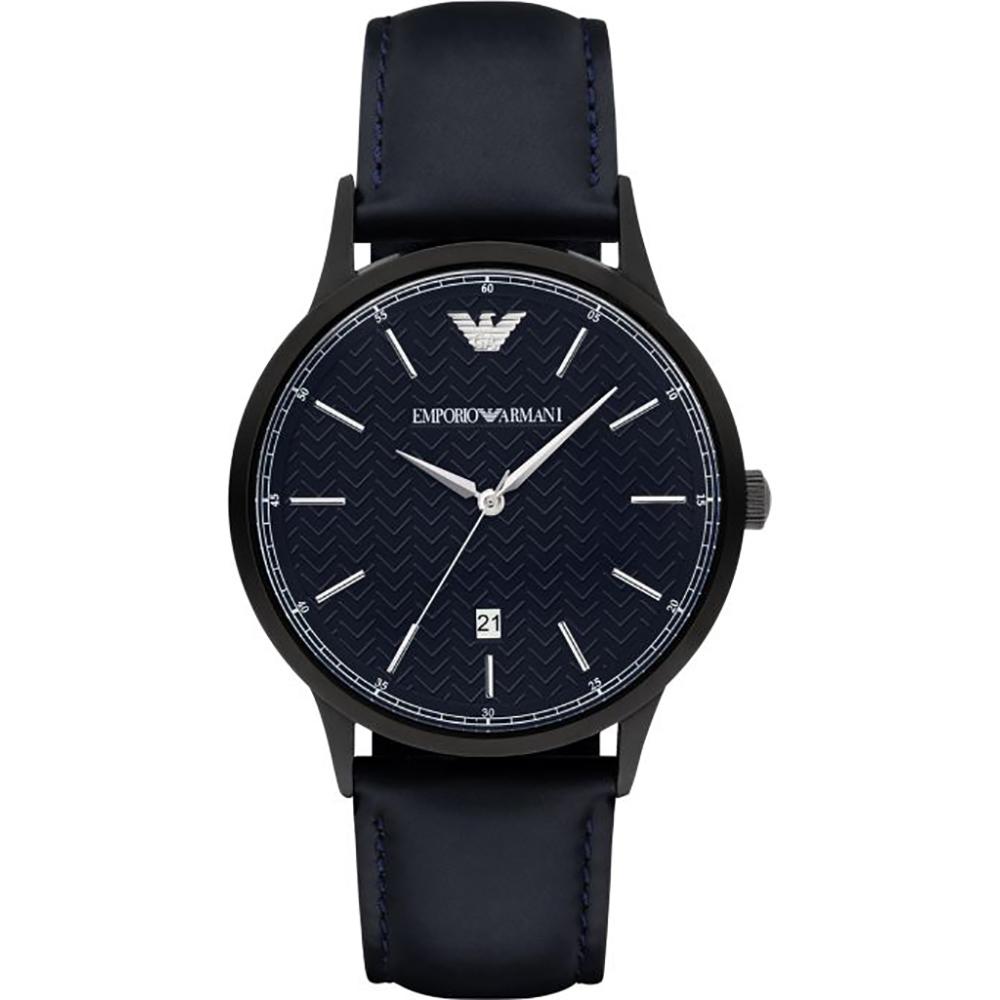 Emporio Armani Renato Blue Leather Men s Quartz Watch AR11190 синий