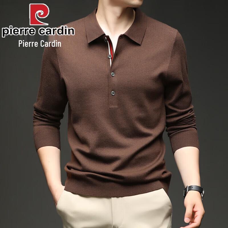 Pierre Cardin Men s Slim-Fit Silk Wool Turn-Down Collar Knit Sweater 125