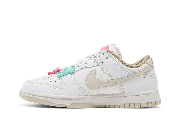 Women's Sneakers Nike Dunk Low Pink Bling (Women's) White/String-Summit White-Khaki-Hyper Pink