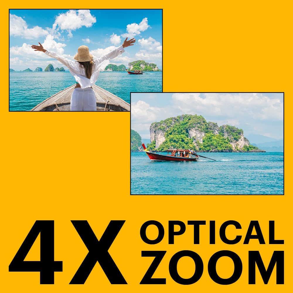 KODAK PIXPRO WPZ2 Rugged and Dustproof WiFi Digital 4x Optical 1080P Full HD Video Blogging Camera with LCD Screen Waterproof, Shockproof, Camera,