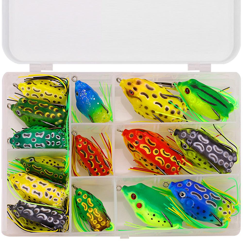 1pack Frog Soft Fishing  Bait Thunder Frog Bionic Lures With Double Hook Fishing Supplies
