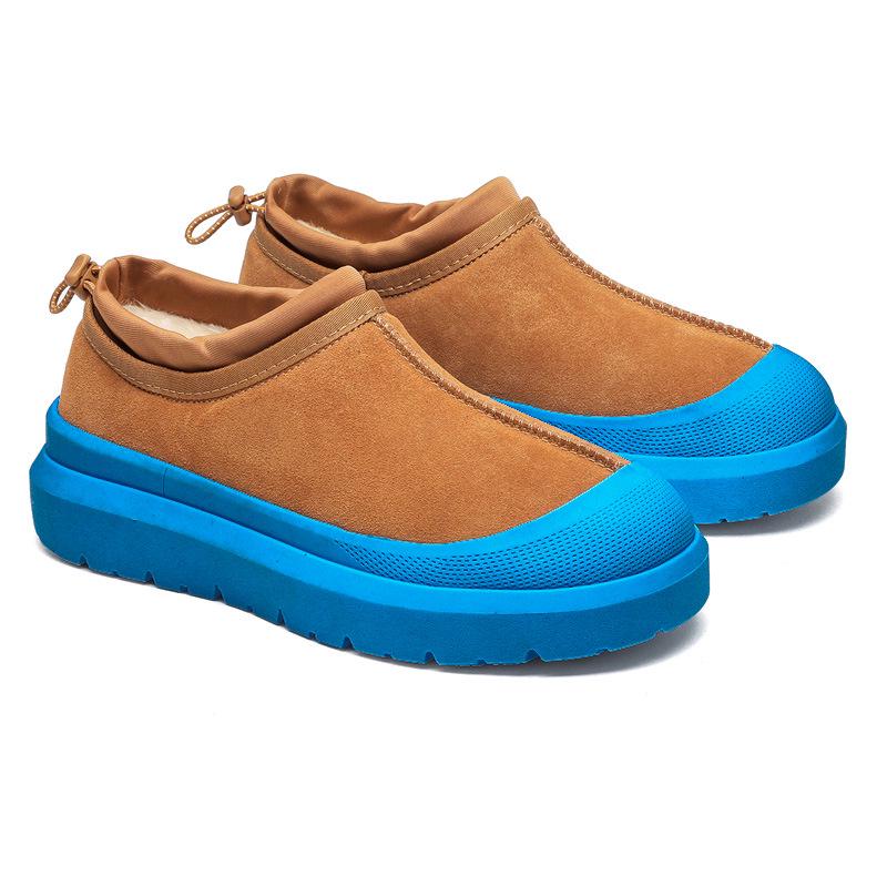 

3618-U Unisex Low-Top Snow Boots: Thick Sole, Genuine Leather, Winter Warmth 36-Female