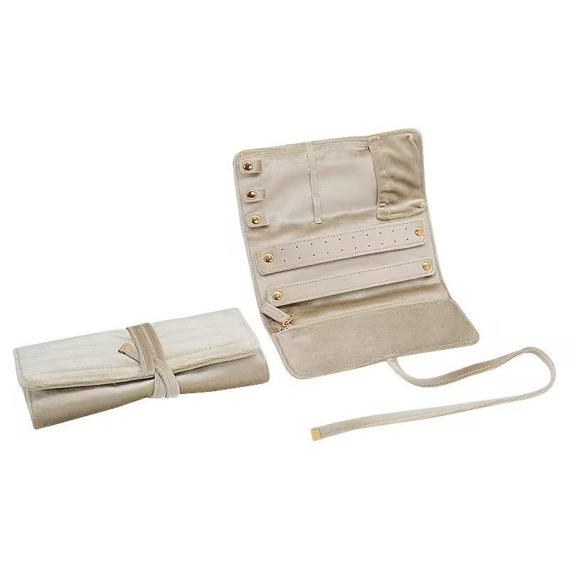 Schmuckbeutel Samt Schmuckaufbewahrungsbeutel Halskette Ohrringe Ring Schmuckaufbewahrungs-Rolltasche Schmuckausstellung