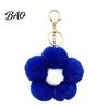 Plush Flower Keychain for Handbags, Five-petal Bag Charm, Soft Floral Keyring Accessory Fluffy Backpack Hanging Women