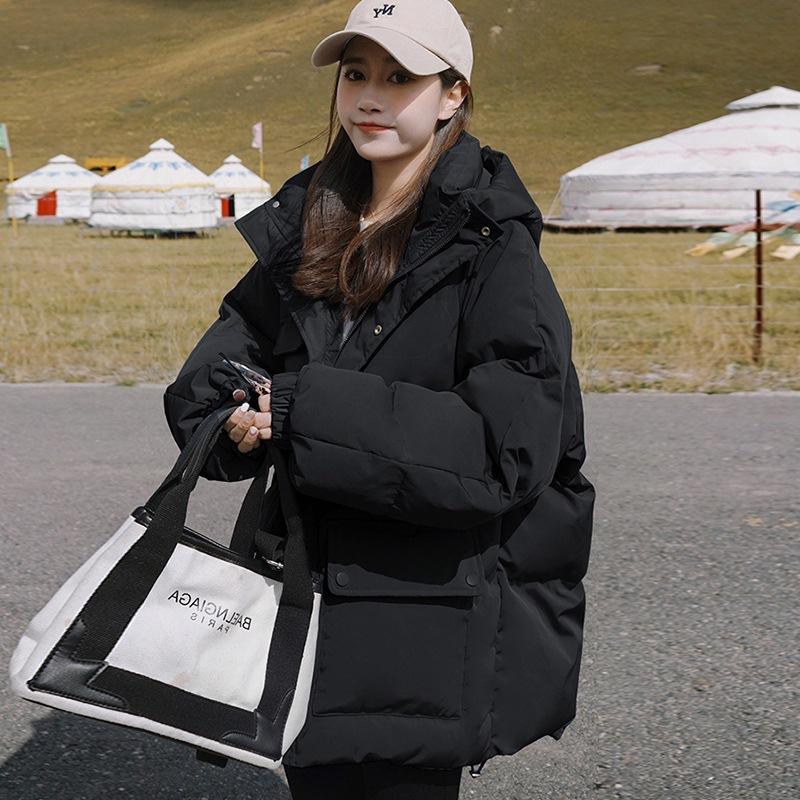 Winter new loose and thin Korean version cotton-padded clothes, small down cotton-padded clothes, short hooded jacket