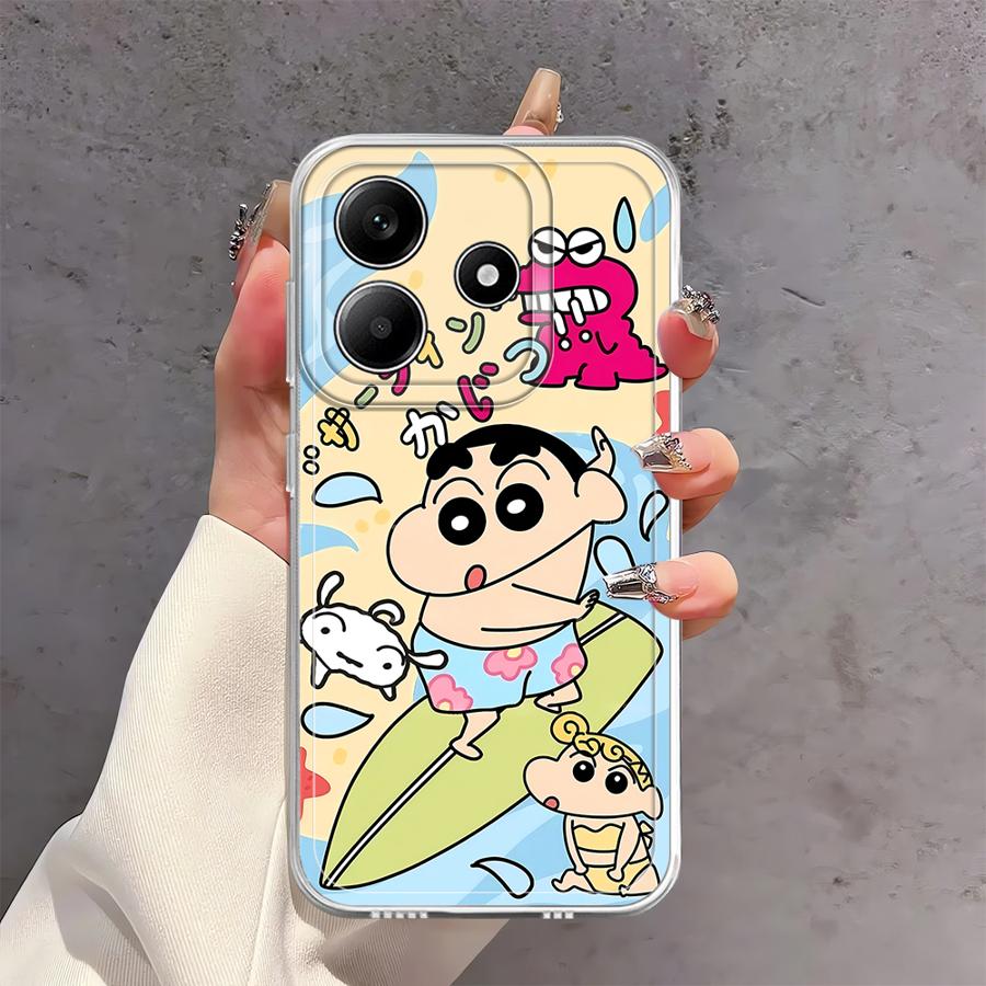 Cute Crayons Shinchan Soft Phone Cover Case for Xiaomi Redmi Note 14 Pro Plus 11 13C 10S 12S 9 10 11S A4 14C 12 Note 13
