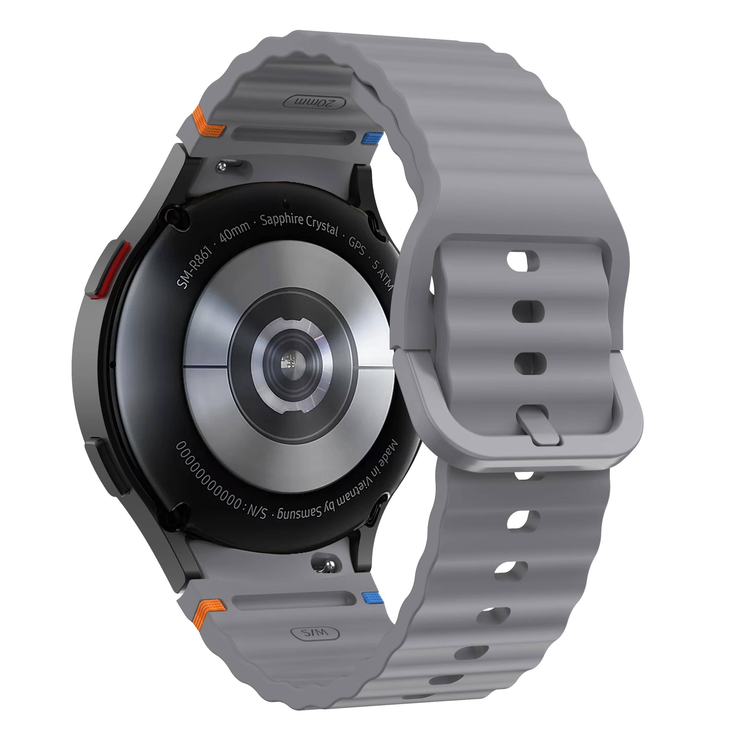 

Оригінальний силіконовий ремінець для Samsung Galaxy Watch 7 FE 6 4 Classic 5 pro 44mm 40mm 43mm 47mm 45mm Bracelet Galaxy Watch6 7 Strap Galaxy Watch 7 FE