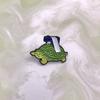 Creative Animal-themed Green Turtle Brooch With Gun Design Unique Alloy Pin For Fashion Accessories