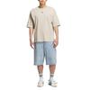 adidas Shorts en Jean Polyvalents Confortables Doux Respectueux de la Peau Original Unisexes Bleu Denim Clair JX5004
