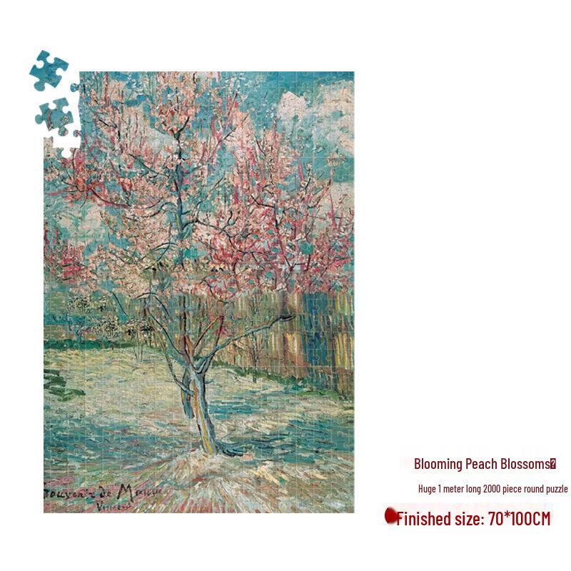 Van Gogh's Starry Night 2000-Piece Jigsaw Puzzle - High Difficulty for Adults 12+