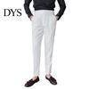 Elegante Formelle Hosen Herren Anzug Business Stil Gerade Beine Schmal Geschnitten Einfarbige Weiche Hohe Taille Vintage Taschen Atmungsaktiv Bürohosen Reißverschluss