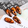 Halloween Nail Art Stamping Templates Kit 6 Pcs Nail Art for Image Plates Pumpkin Ghost Skull Bat Owl Spider Web Nail De