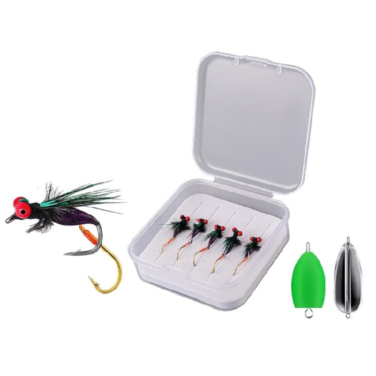 5Pcs Fast Sinking Fly Fishing Baits Lure Dry / Wet Fly Artificial Baits Fly Fishing Baits Lure Fishing Accessory